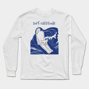 SURF CATTITUDE CAT Long Sleeve T-Shirt